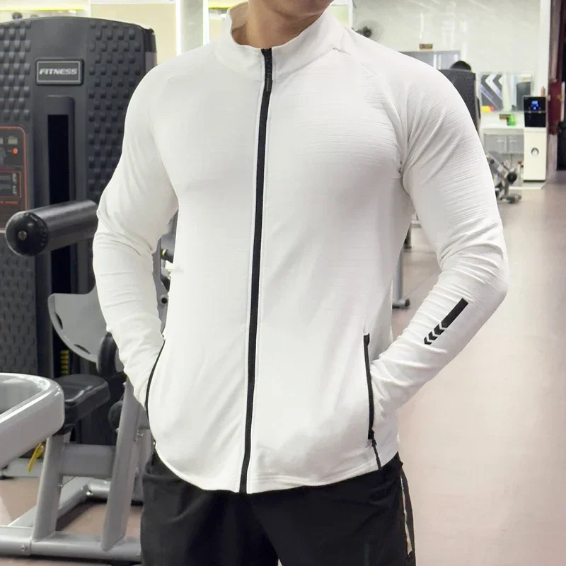 Running Gear Jacket - 남성용 체육관 타이츠 재킷, 러닝 트레이닝,