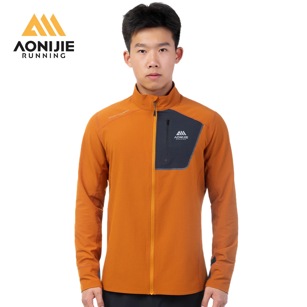 Running Gear Jacket - AONIJIE 남성용 야외 스탠드 칼라 스포츠