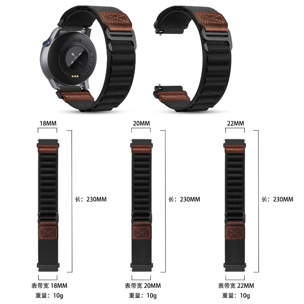 18/20/22mm 나일론+가죽 스트랩 화웨이 워치 5 - Runners Gear 리뷰 및 가격